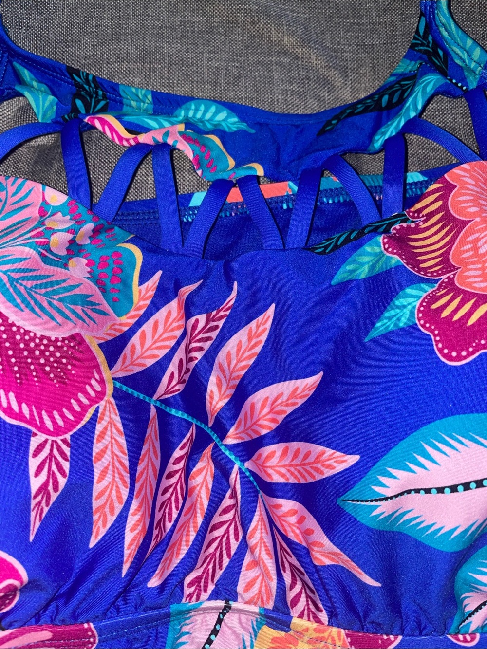 Women's Electric Blue Tropical Floral Skirt